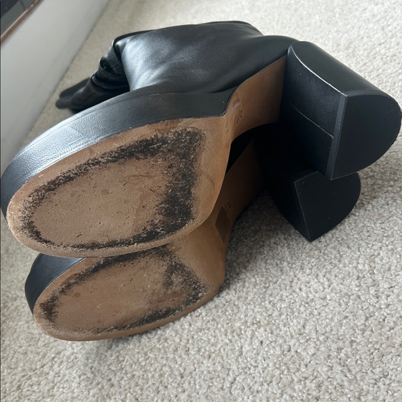 3.1 Phillip Lim Naomi black leather platform slouchy boots - Picture 8 of 10